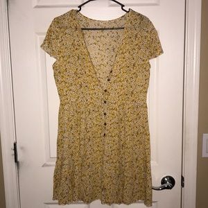Yellow Floral Summer Dress